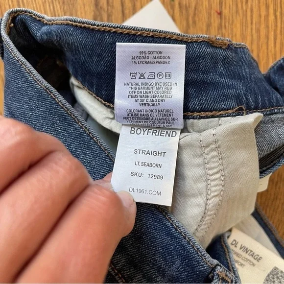 NEW DL1961 Riley Boyfriend Straight Vintage Jeans Size 27 NWT - Picture 6 of 9